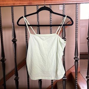 Lime green cropped tank top